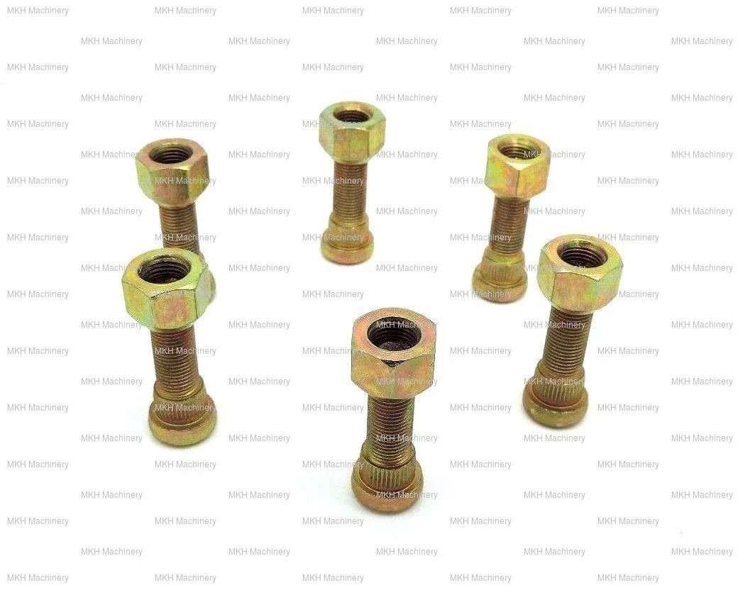 Front Wheel Stud & Nut Set of 6 for Case 395 495 595 695 795 895 995