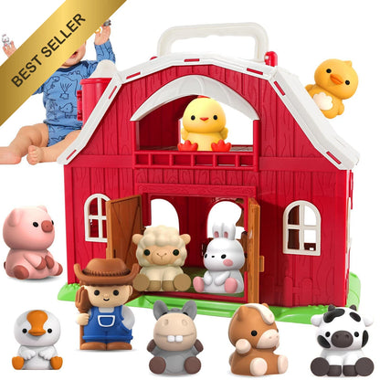 AuroTops Big Red Barn Playset for Toddlers