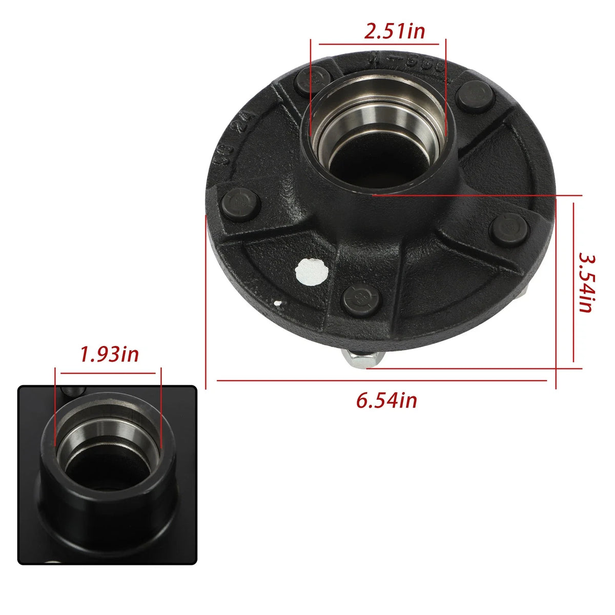 Set of 3 Trailer Idler Hubs for Various Models