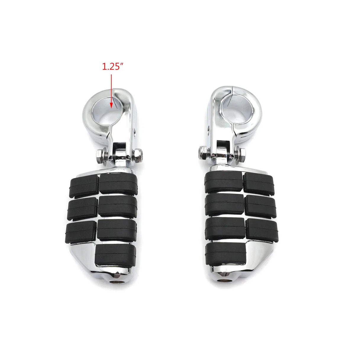 P-Clamps 1.25" Waffle Large Foot Peg for Yamaha V-Star, Kawasaki Vulcan