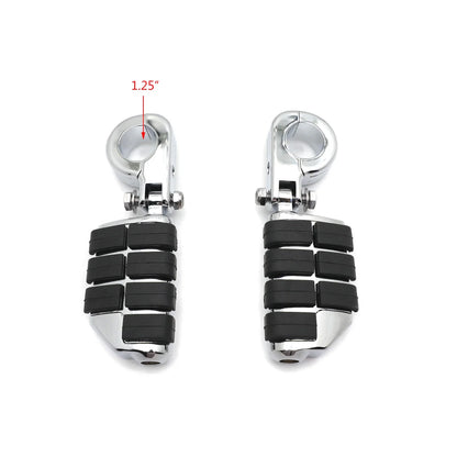 P-Clamps 1.25" Waffle Large Foot Peg for Yamaha V-Star, Kawasaki Vulcan