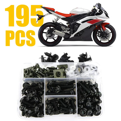 Set of Black Motorcycle Fairing Bolts for USA Models