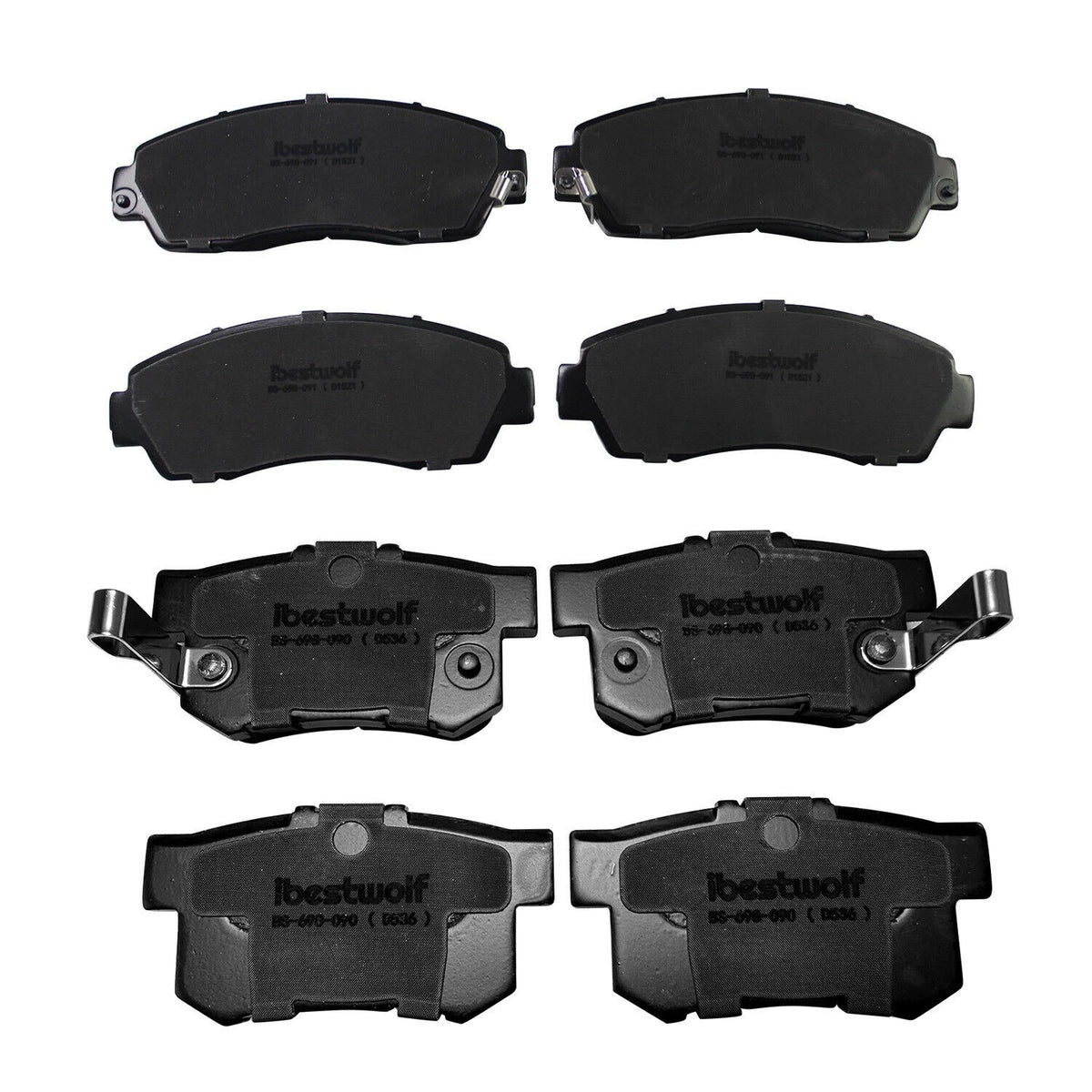 Set of 4 Front & Rear Ceramic Brake Pads for Acura RDX (2007–2012) P1521 P536 D1521 D536 1521 536
