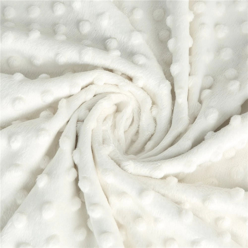 Super Soft Minky Baby Blanket with Double Layer Dotted Backing