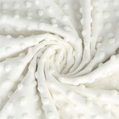 Super Soft Minky Baby Blanket with Double Layer Dotted Backing