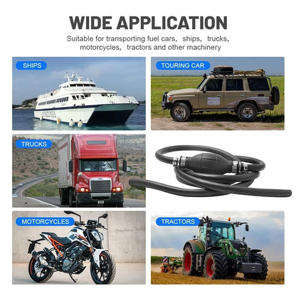 3/8" Rubber Fuel Line Assembly Kit for Marine Outboard Boat Motor