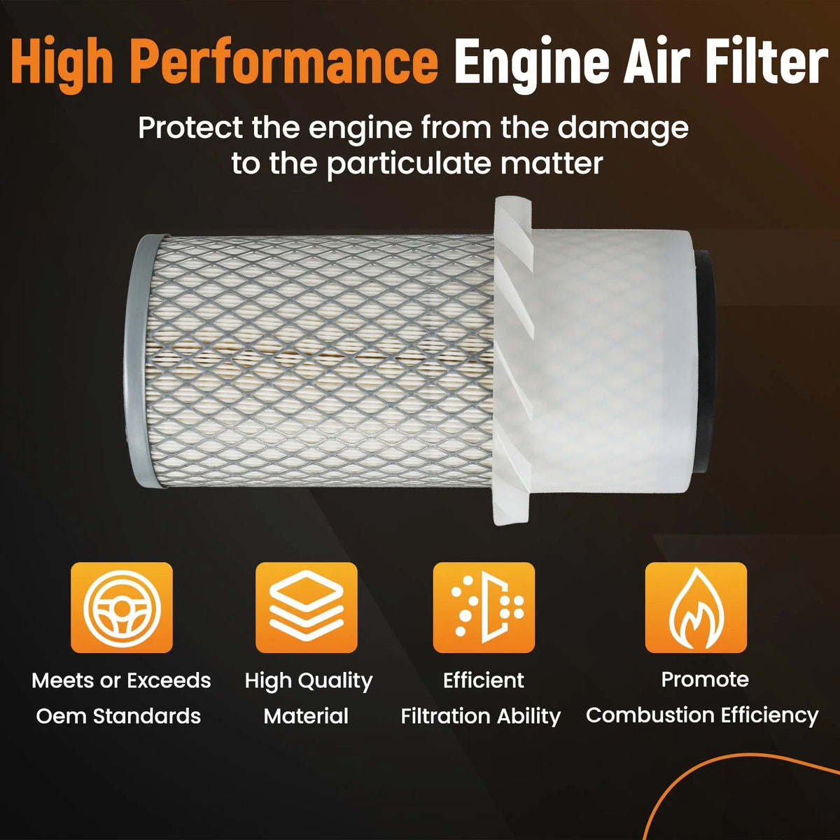 Air Filter for Case IH 2182 234 235 Tractor (42031932 CH15451 897064)