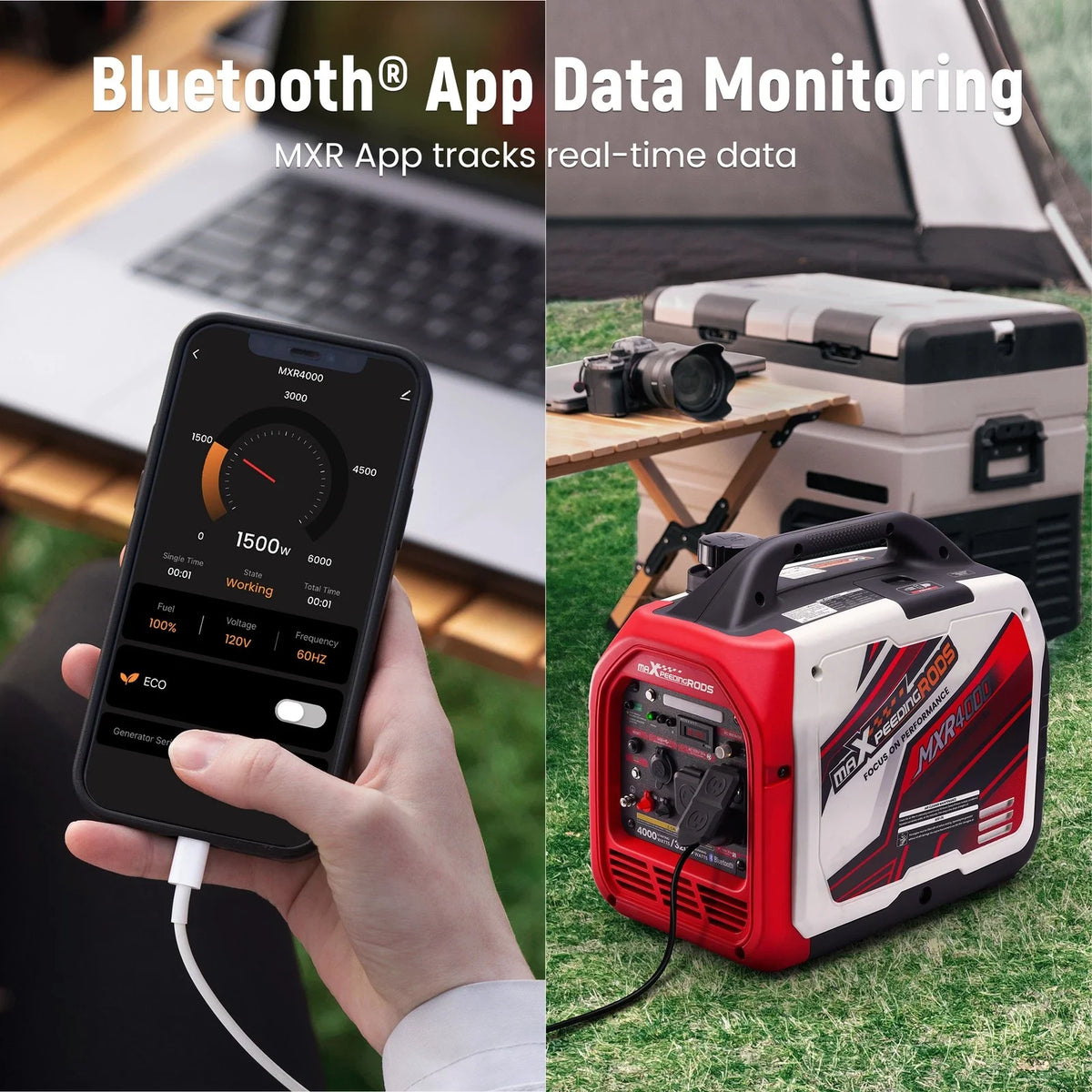 4KW Inverter Generator with App Remote Monitor for Outdoor Camping