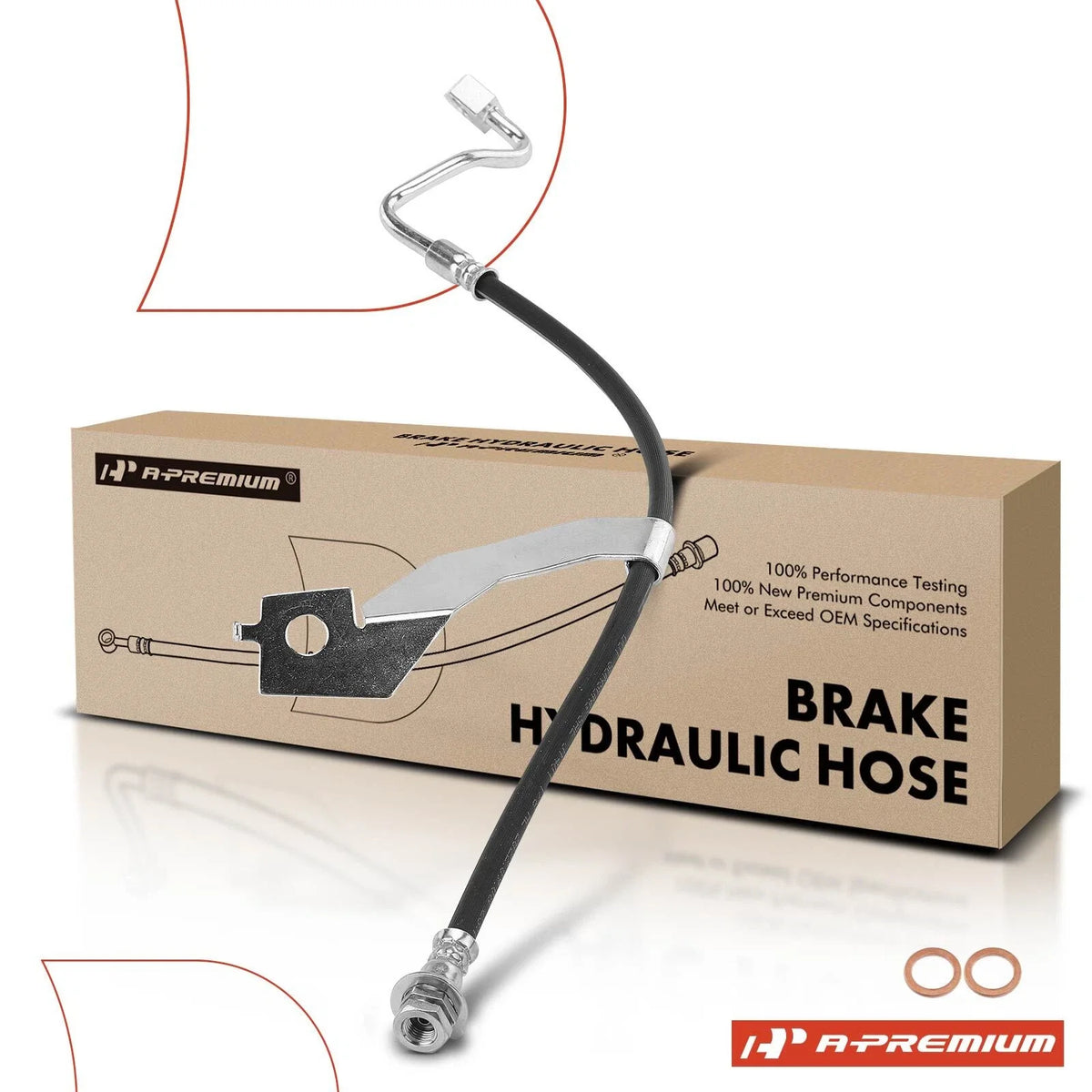 Front Left Brake Hydraulic Hose for Ford F-250 F-350 Super Duty (2008–2012)