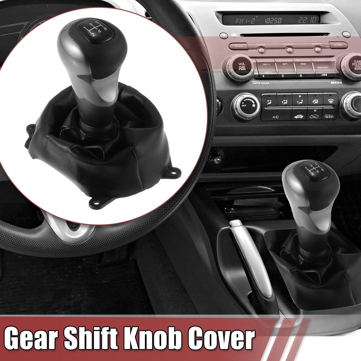 Set of 1 Manual Gear Shift Knob 5 Speed for Honda Civic (2006–2011) 54102-SNA-A01 Black