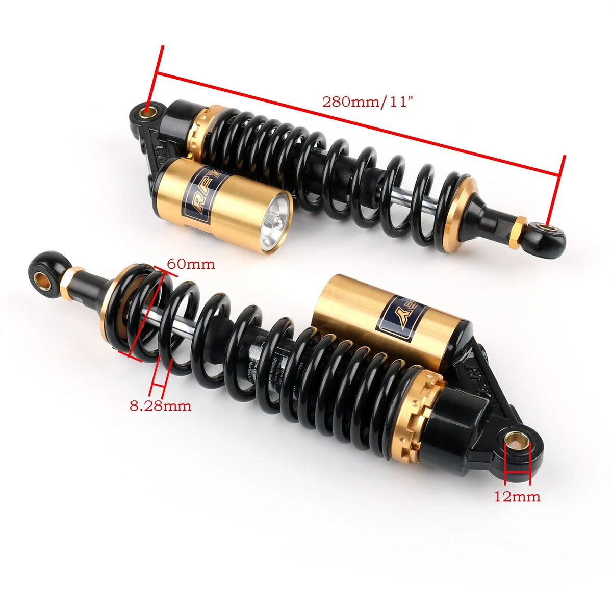 1 Pair 11" 280mm Rear Shock Absorber for Honda Yamaha (SH3pension)