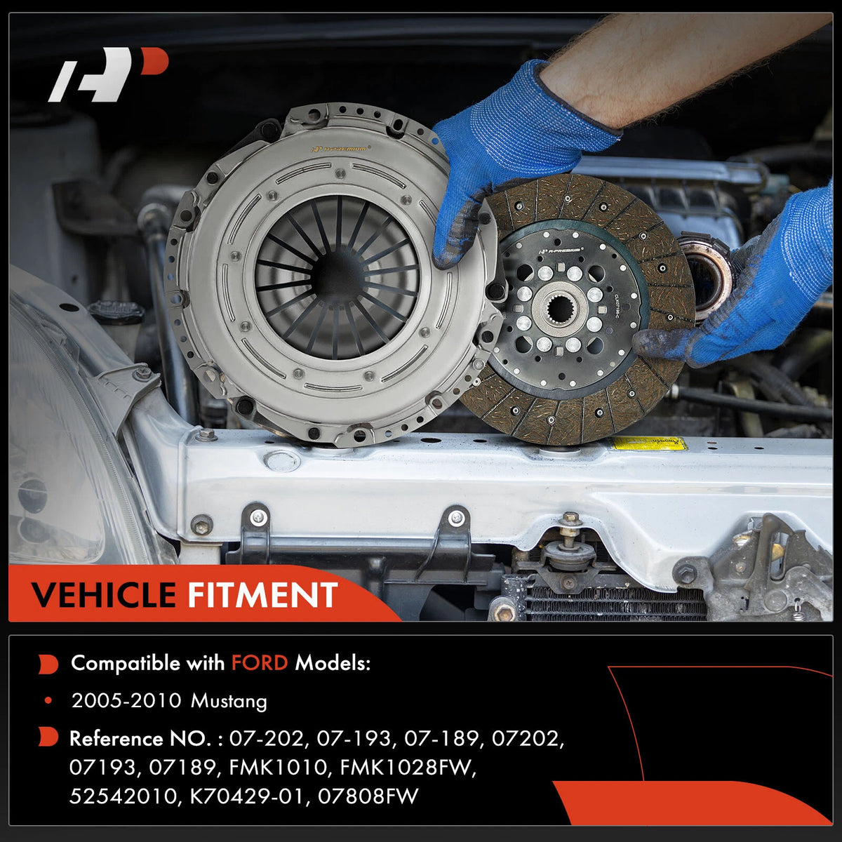 Clutch Kit for Ford Mustang (2005–2010) FMK1028FW, 52542010, K70429-01