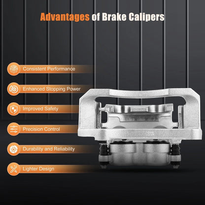 Brake Calipers w/ Bracket Kit Pair for Dodge Ram 1500 2500 3500 (2006–2008)