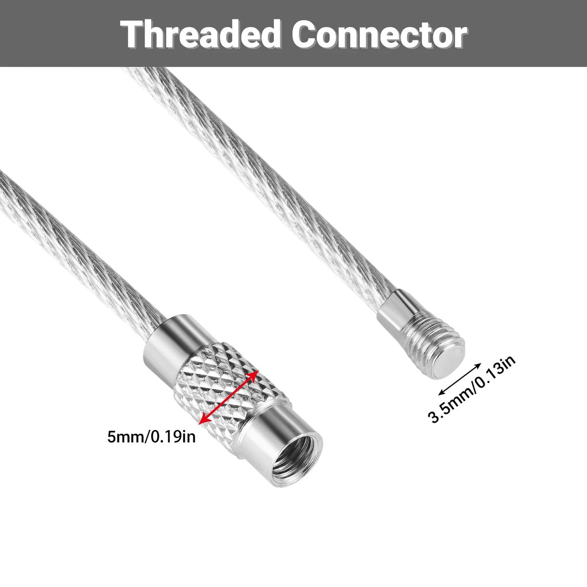 50 Pcs Wire Keychain Cable for Luggage Tag (Universal)