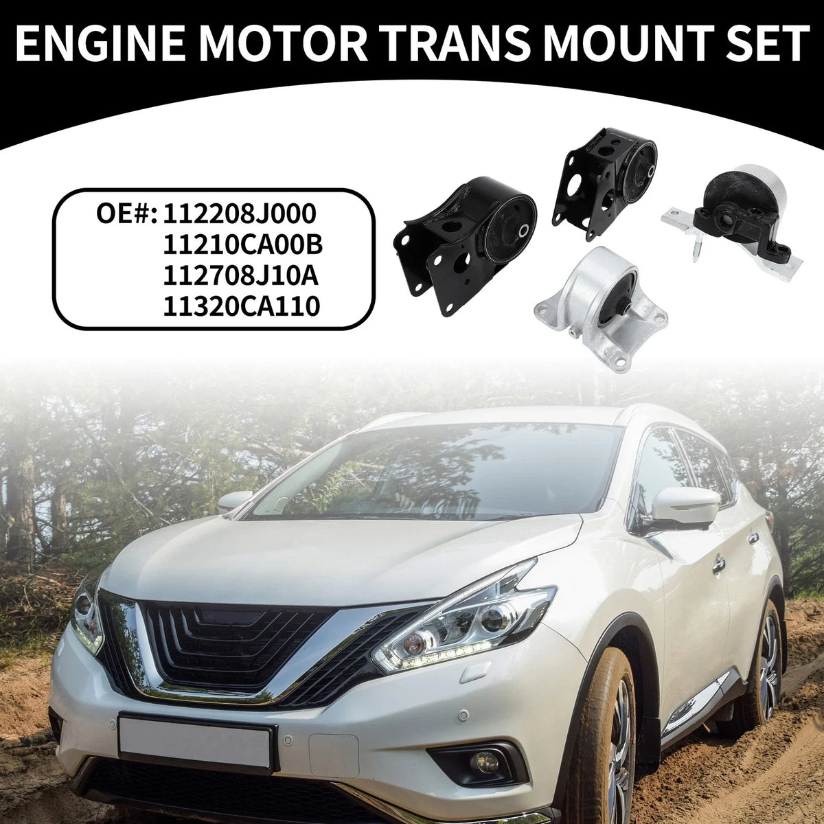 Engine Motor Mount Set for Nissan Murano (2002–2009)