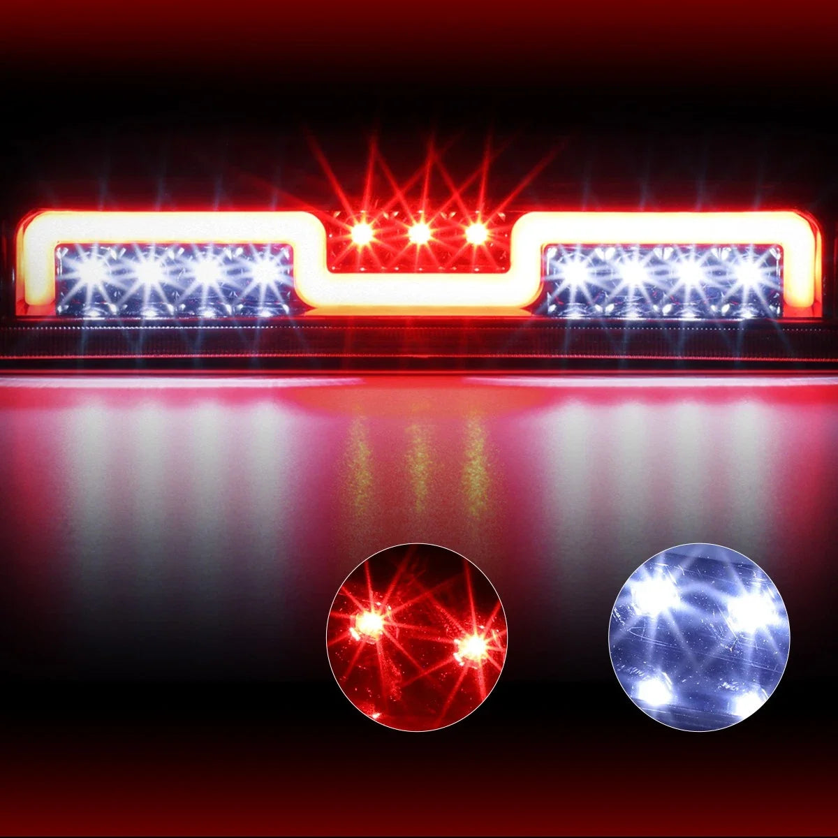 2X Smoked Lens 2-Stage Sequential LED 3rd Brake Lights for F150 (2004–2008)