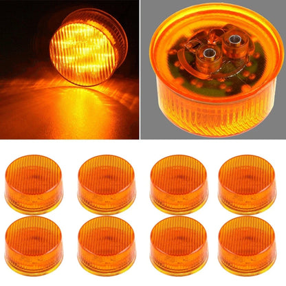 8pcs Amber Side Marker Light for Trailer Truck (2 Inch)