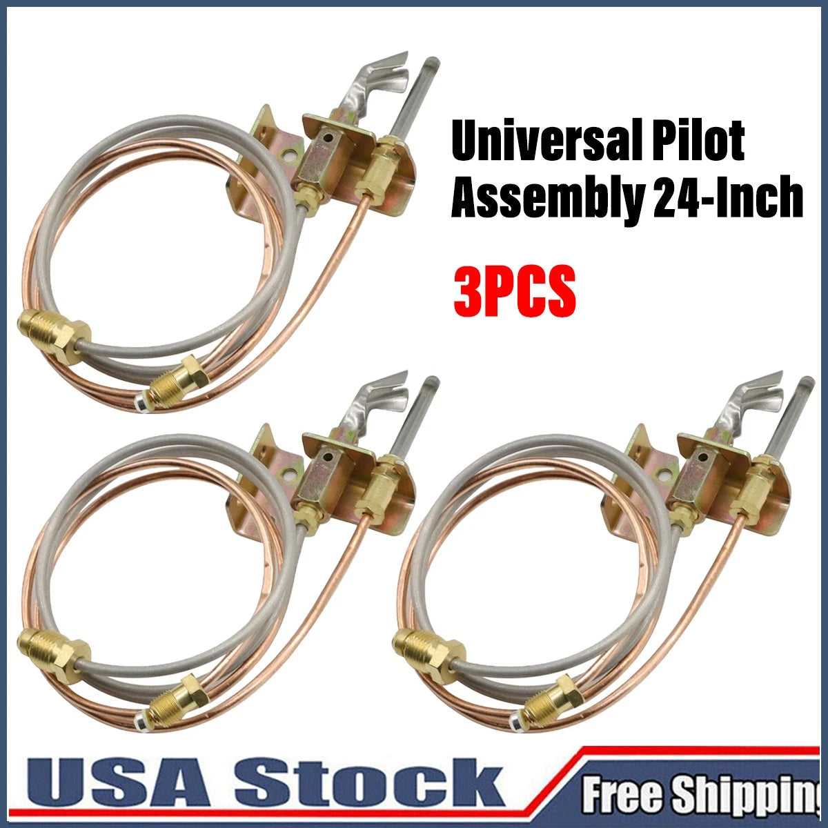 3X Universal Pilot Assembly for Propane Gas Furnaces & Water Heaters