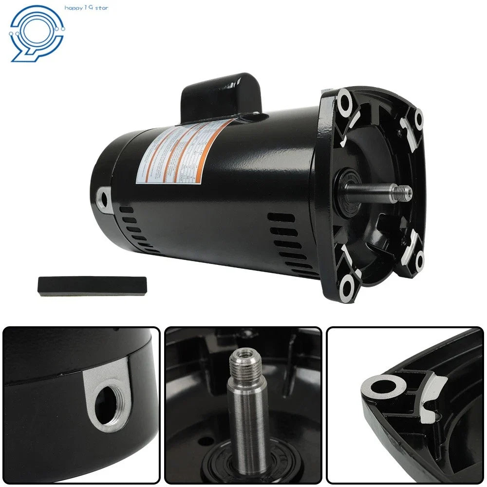 2HP Pool Pump Motor for Inground Pools (USQ1202, Square Flange, 48Y Frame)