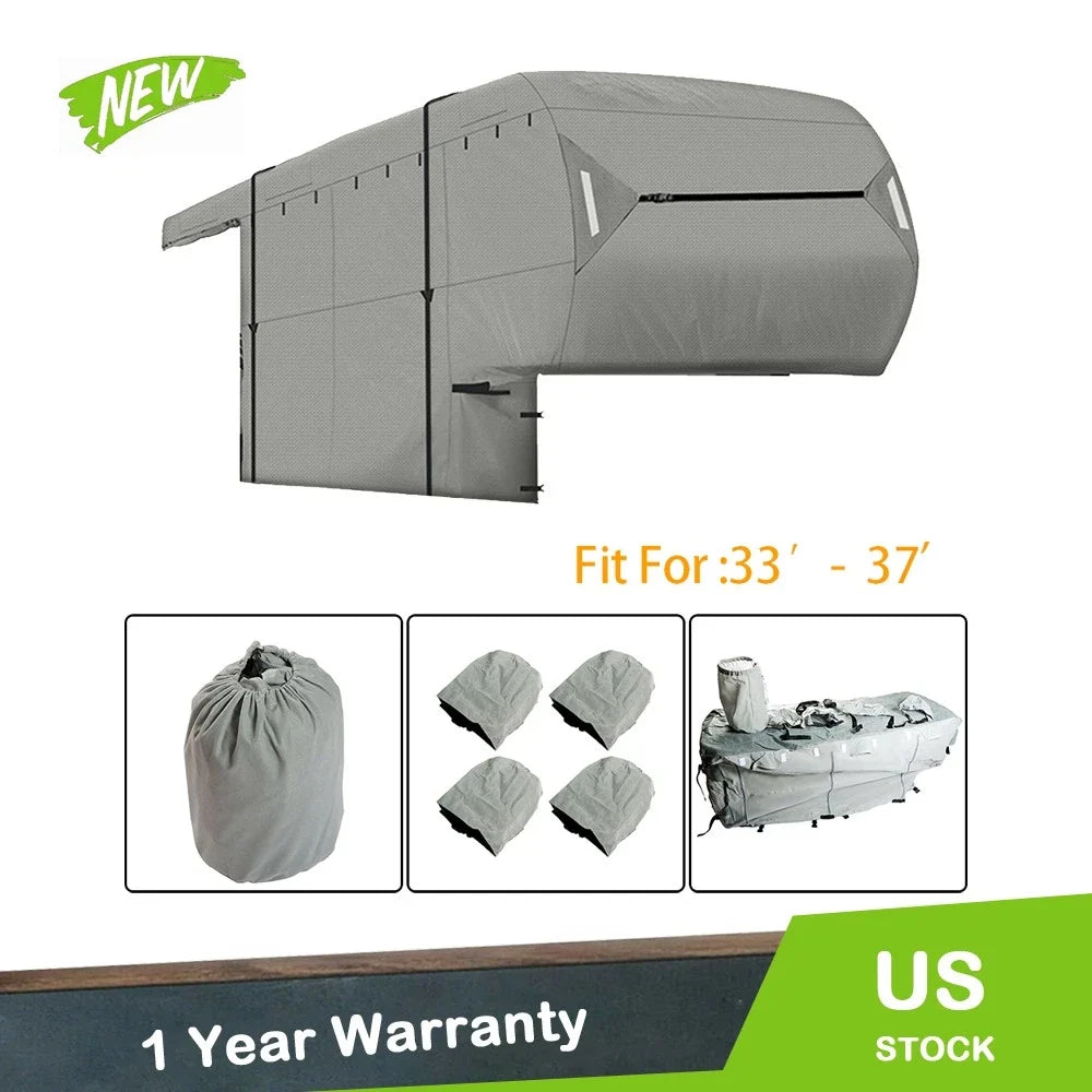 Storage Cover for RV Motorhome Camper 33'-37' FT (Waterproof, Anti-UV)