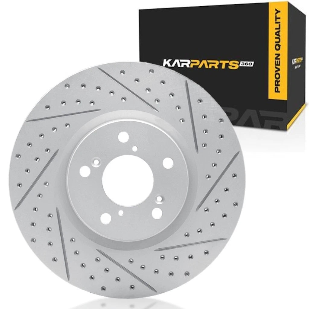 Brake Rotor Set for Acura RLX (2014) ALX-PAU-DF-830-59053R-CLA1, Drilled & Slotted