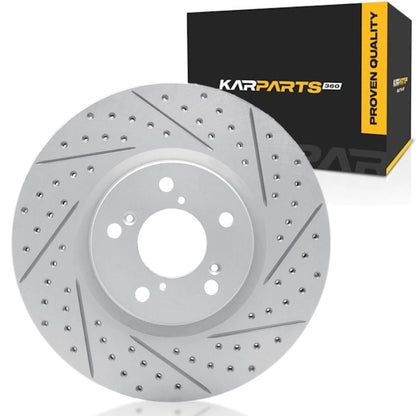 Brake Rotor Set for Acura RLX (2014) ALX-PAU-DF-830-59053R-CLA1, Drilled & Slotted