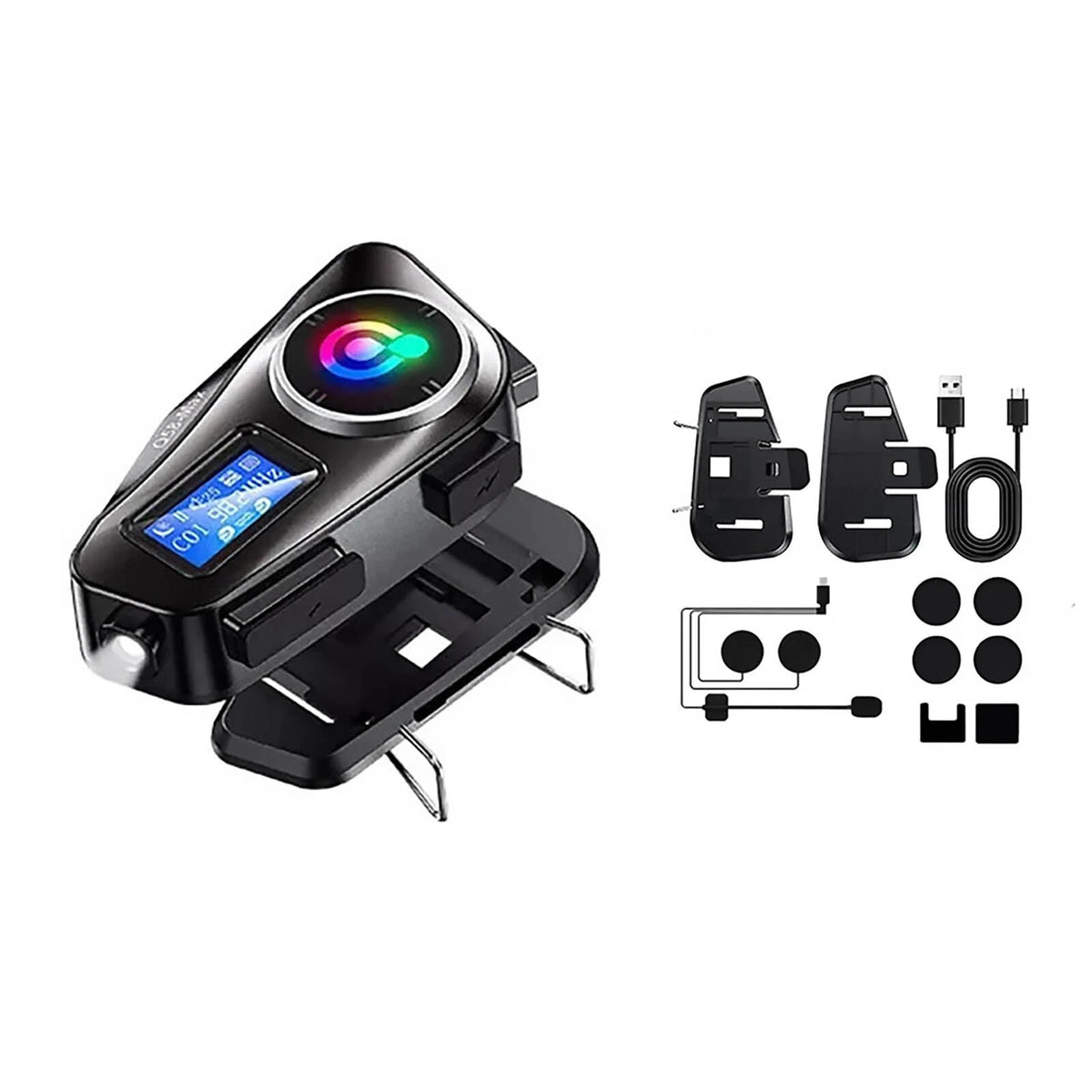 Bluetooth Helmet Intercom Headset for Motorcycle (Waterproof, FM Radio)