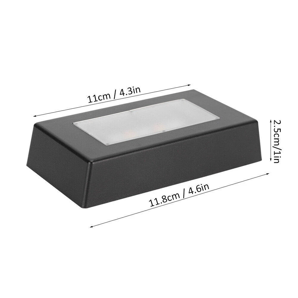 2X LED Display Base Light Stand for 3D Crystal Statues