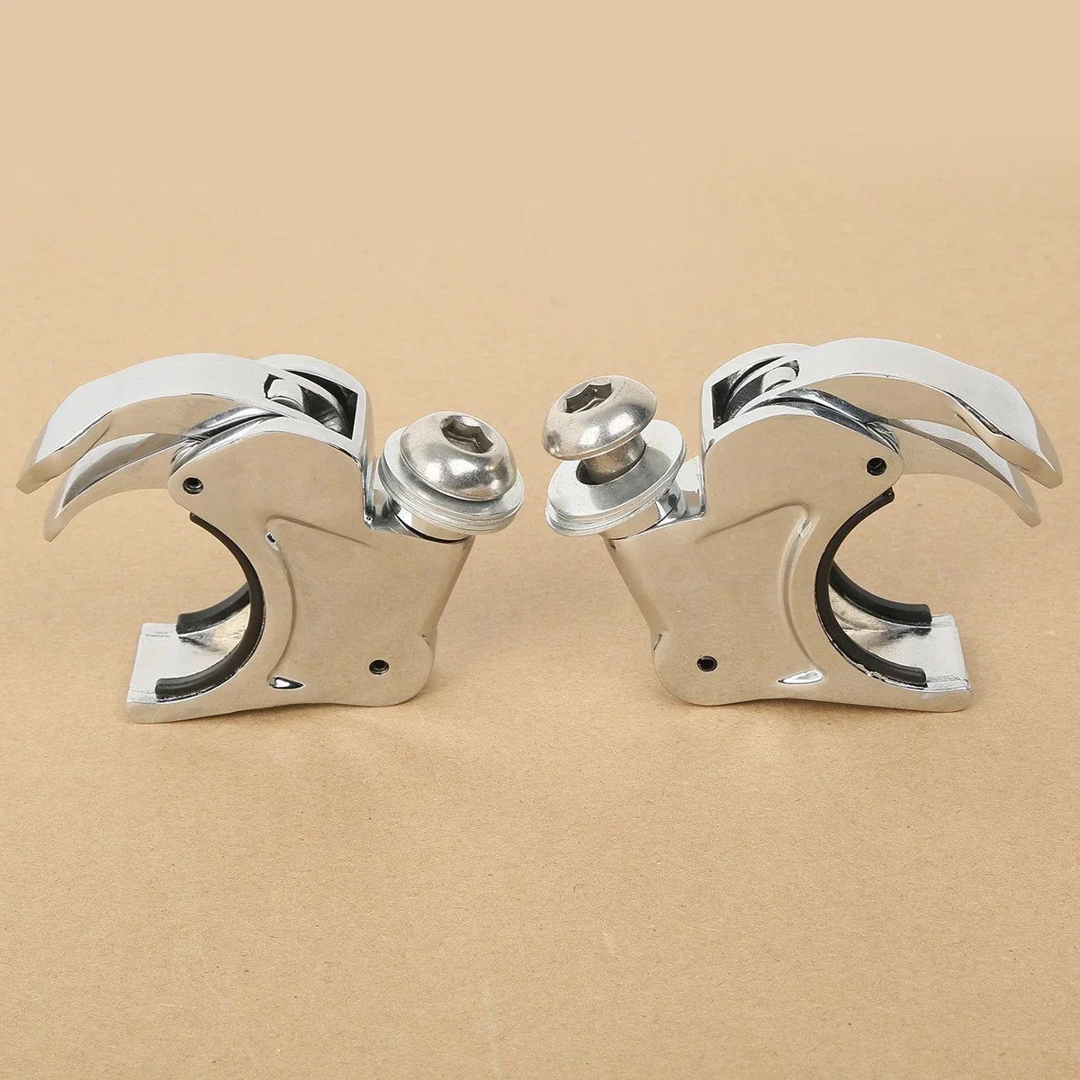 Set of 4 Windshield Clamps for Harley Wide Glide (1993–2005) Softail (1988–2013)