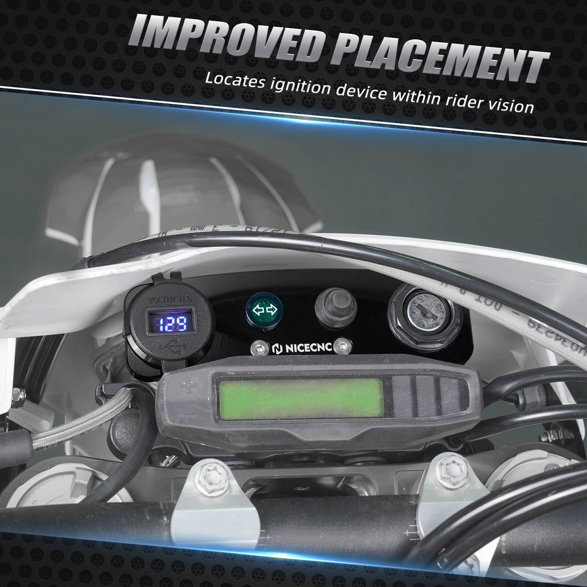 Ignition Device Relocation Dash Kit for Husqvarna 150-501 TE/FE/FE-S (2017–2023)
