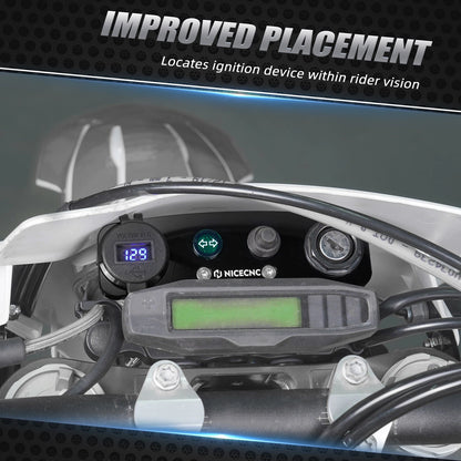 Ignition Device Relocation Dash Kit for Husqvarna 150-501 TE/FE/FE-S (2017–2023)