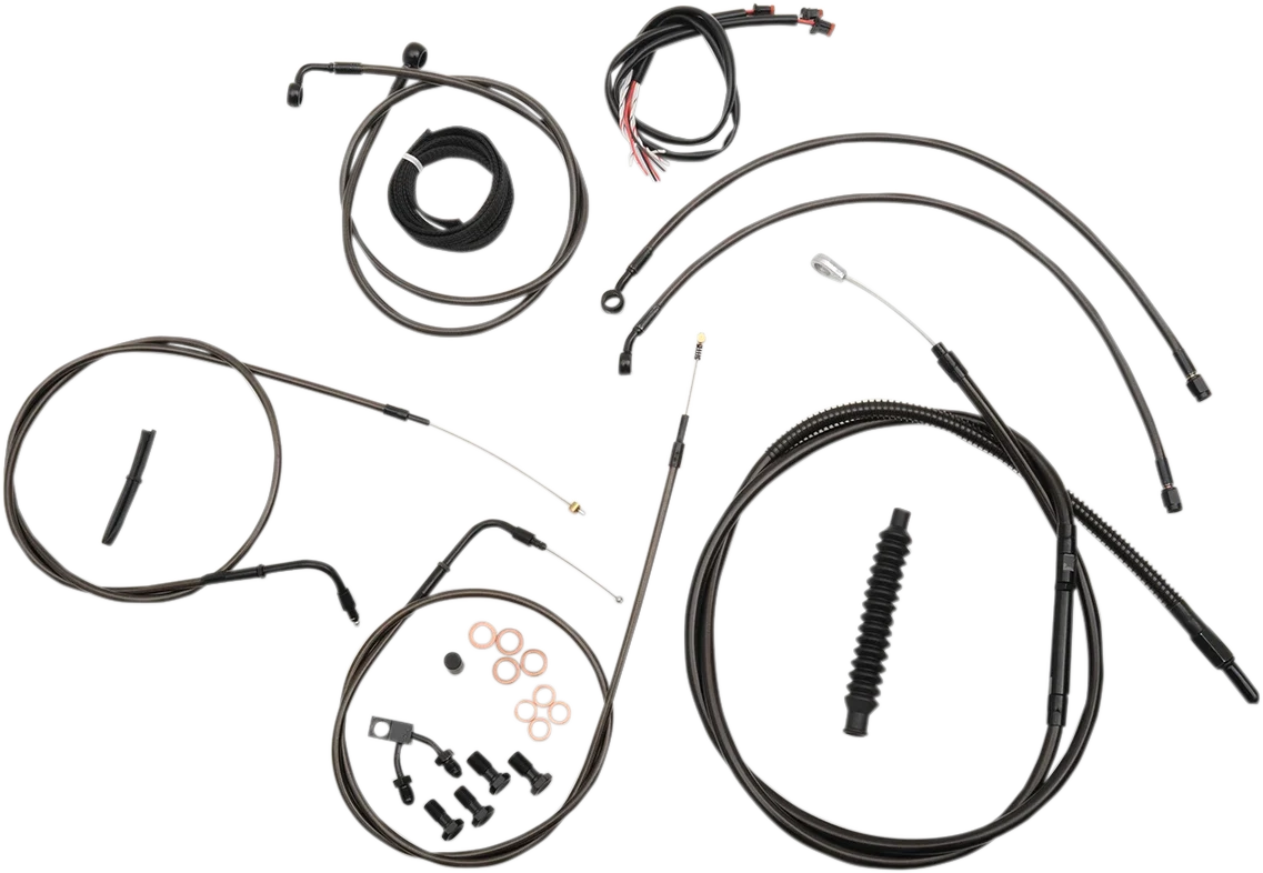 Complete Braided Cable Kit for LA Choppers (18"-20" Handlebars)
