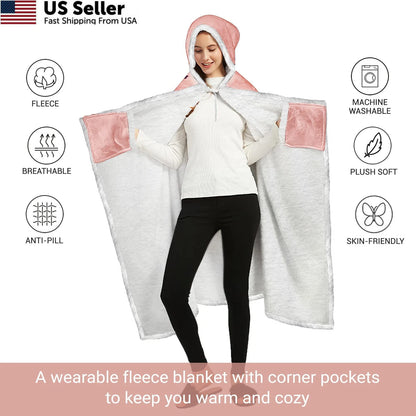 Wearable Blanket Hoodie for Mothers Day Gifts (One Size)