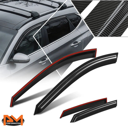Set of 4 Tap-On Side Window Visors for Hyundai Tucson (2010–2015)