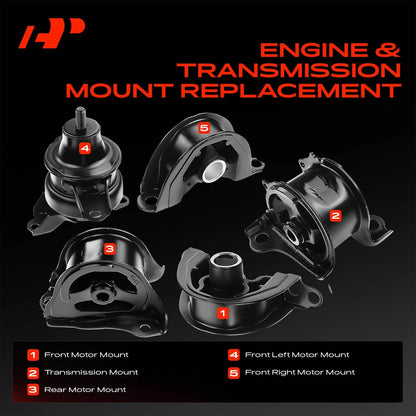 5x Engine Motor & Transmission Mount for Honda CR-V (2017–2022) 6502, 6585, 6520, 6506, 6526