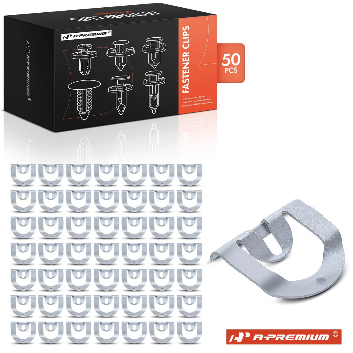 50Pcs Zinc Plated Steel Window Reveal Molding Clips for Buick
