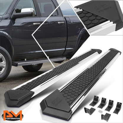 J2 Running Boards for Dodge Ram Crew Cab (2009–2020) 8" Chrome Honeycomb Step Pad