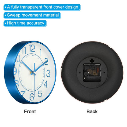 8 Inch Silent Non-Ticking Wall Clock for Home Decor (Battery Operated)