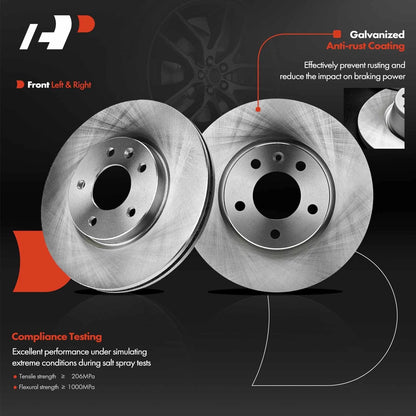 Set of 2 Front Disc Brake Rotors for Chevrolet Equinox (2018–2021)