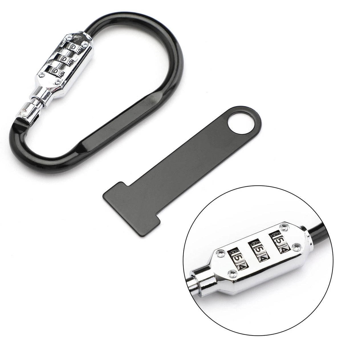 Helmet Lock Quick Release Buckle Fastener for Motorcycle Scooter Bike (M569-B002-Black)