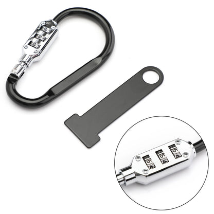 Helmet Lock Quick Release Buckle Fastener for Motorcycle Scooter Bike (M569-B002-Black)
