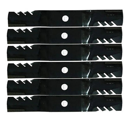 Set of 6 Toothed Mower Blades for Kubota