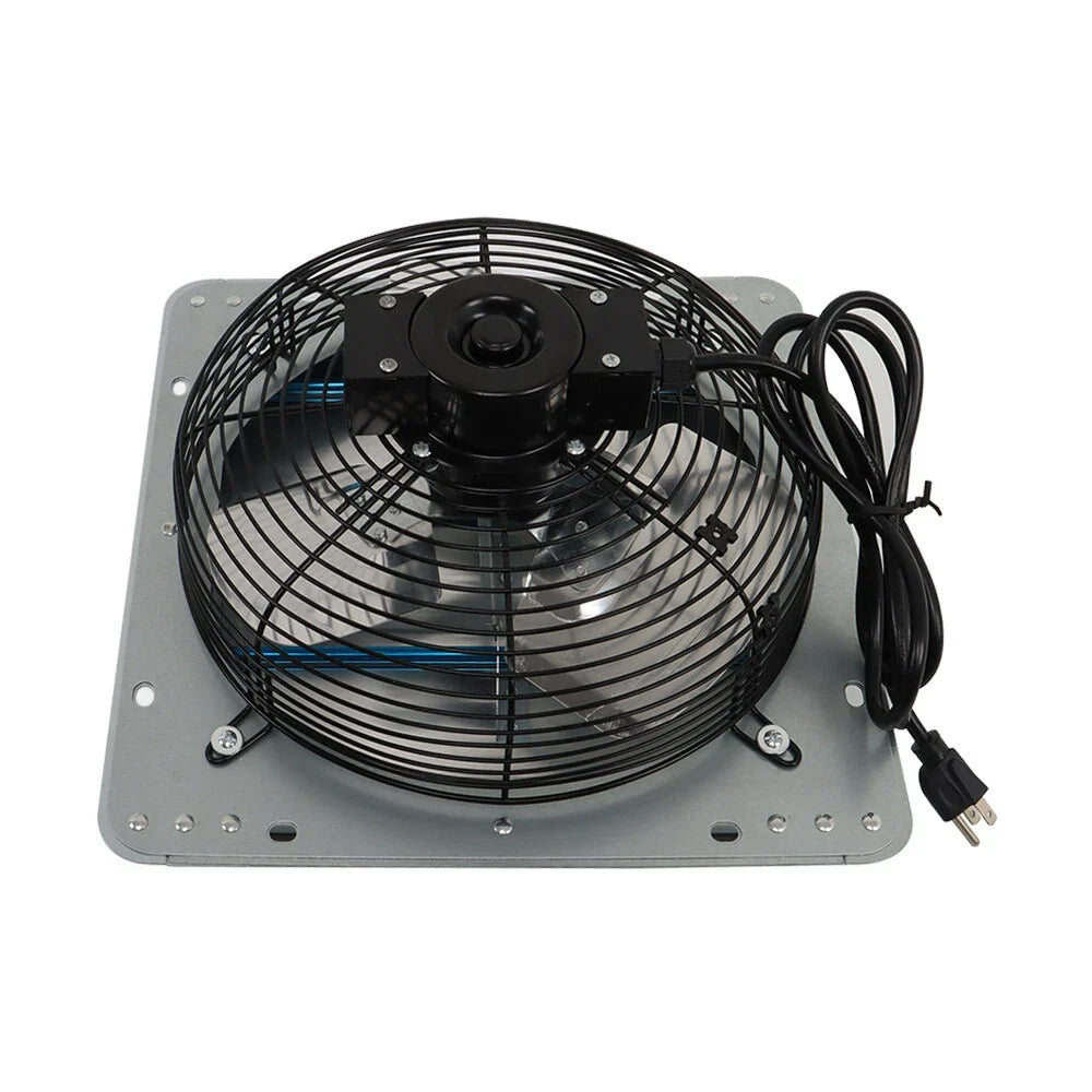 12" Aluminum Wall Mounted Exhaust Fan with 1.65m Power Cord for