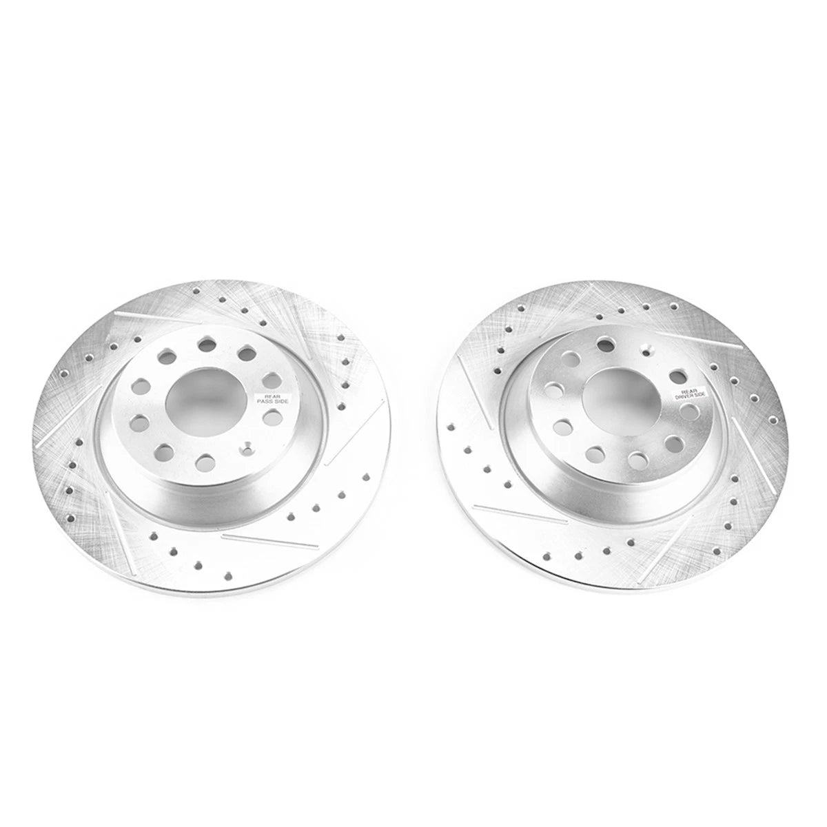 2X Powerstop Brake Discs Rear for VW Volkswagen Tiguan (2015–2024) EBR1498XPR