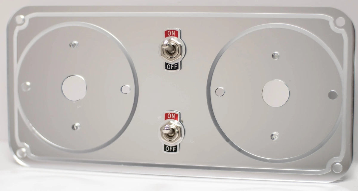Set of 2 Dome Lights for Peterbilt 389 379 (LED, Framed Style) 44619346800619