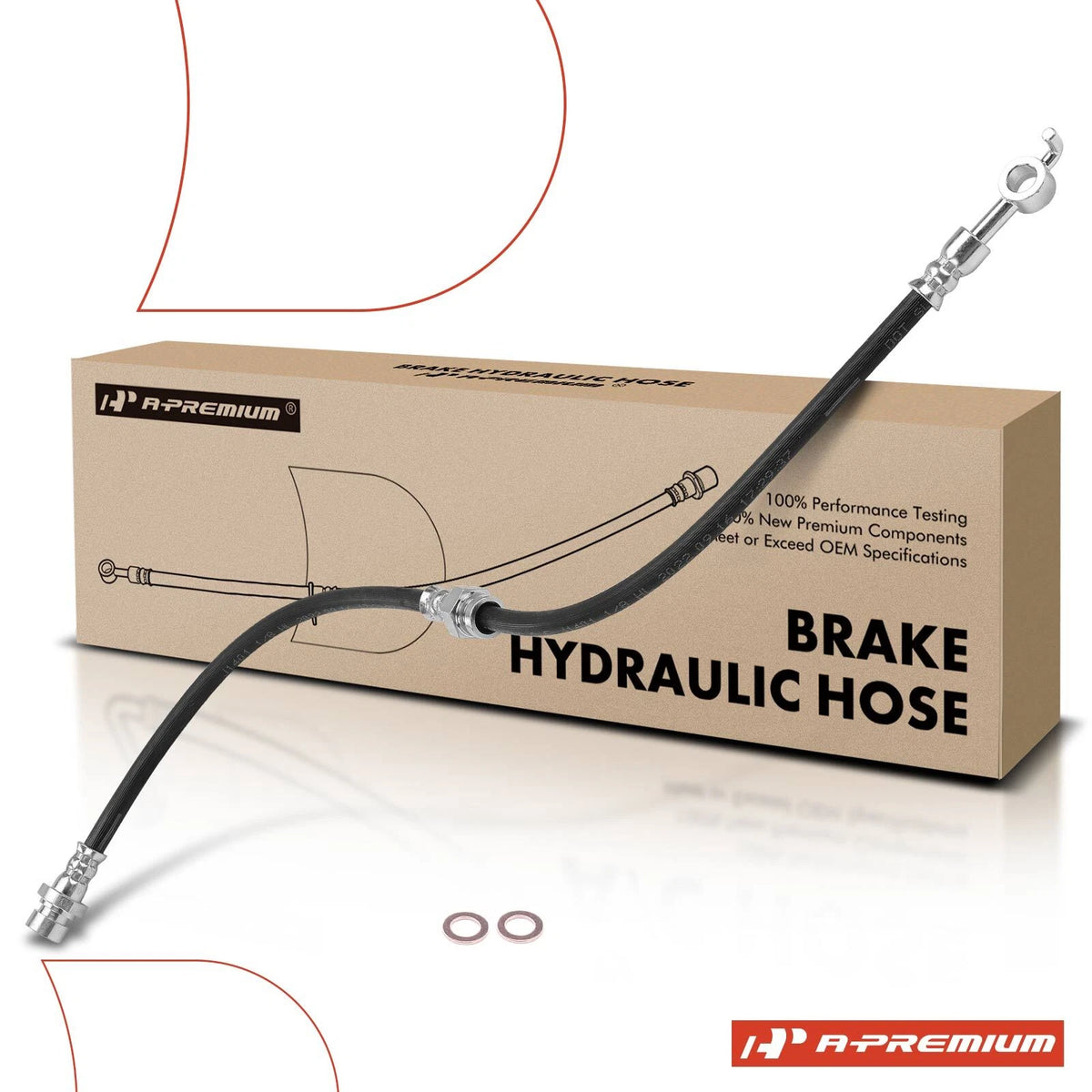 Rear Brake Hydraulic Hose for Kia Sephia, Spectra (2000–2004) 0K2A243810C, 2204151