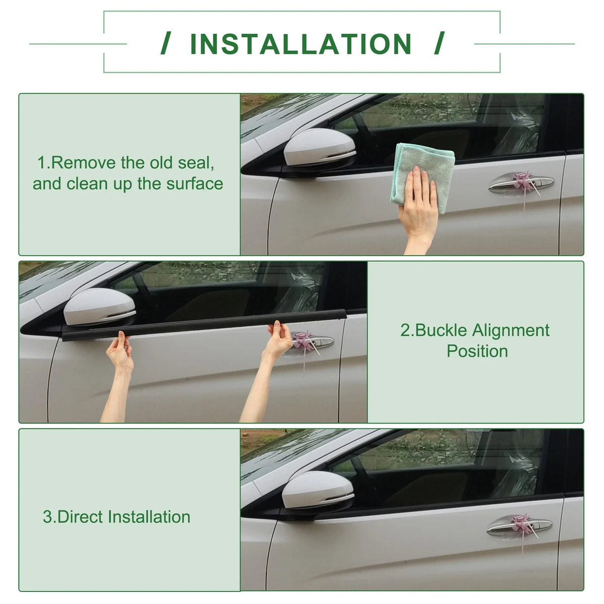 2pcs Rear Weatherstrip Window Seal No. 72950S04003 for Honda Civic 