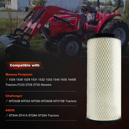 Air Filter 3607884M92 for Massey Ferguson 1233 1526 1528 1529 1531 1532 1533 (2000–2023)