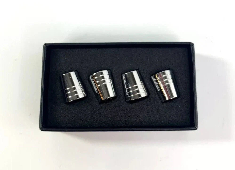 Valve Stem Caps Premium Chrome Tapered for Chevrolet Corvette C5 (1997–2004)