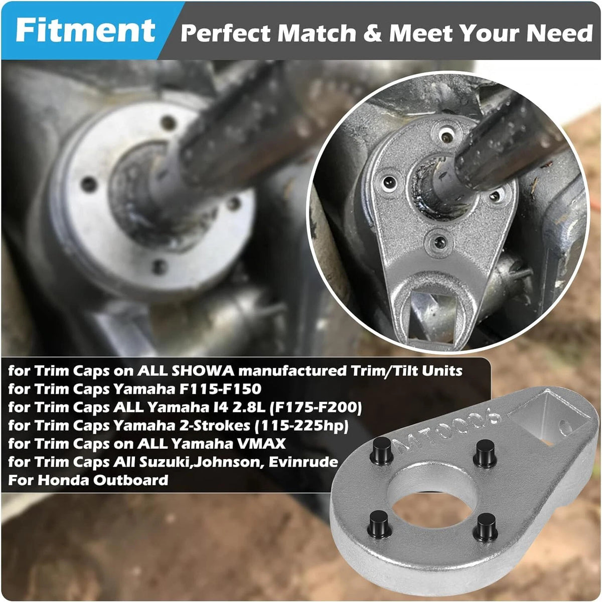Trim/Tilt Pin Wrench AMT0006 for Yamaha Suzuki Johnson Honda (32mm x 4.5/4mm)